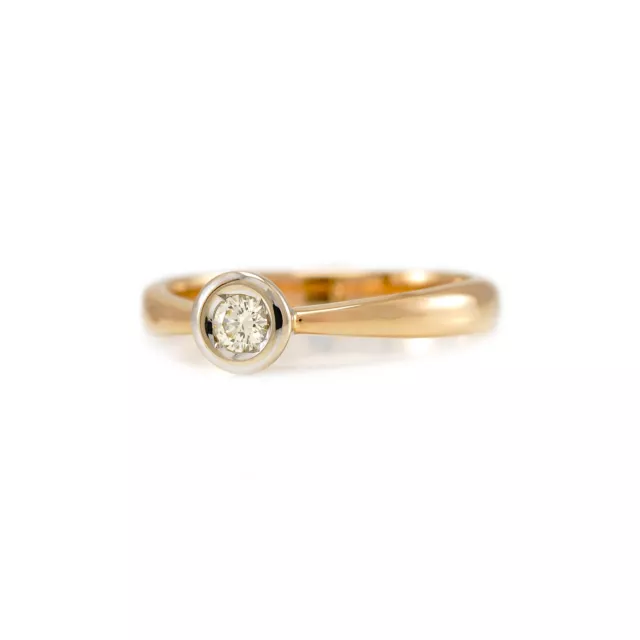 Bague de Fiançailles avec Diamant or Jaune 14K 585 en à Brillantri