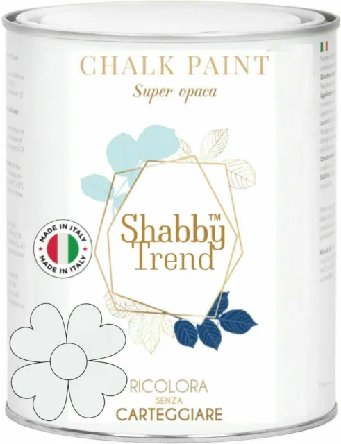 CHALK PAINT CHIC SHABBY BIANCO + 60COLORI Pittura Shabby Chic Vintage ExtraOpaca 2