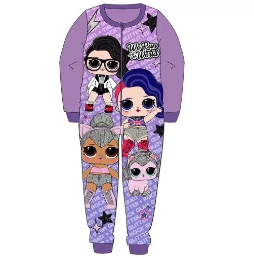 Girls All in One Fleece LOL L.O.L. Character Pyjamas Sleepsuit 1onesie Nightwear