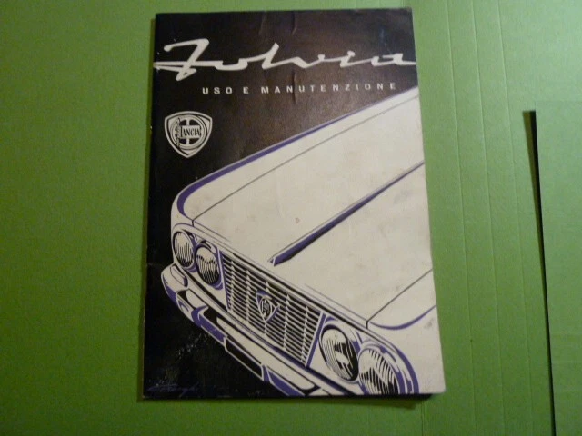 Libretto Di Uso E Manutenzione Originale  Lancia Fulvia