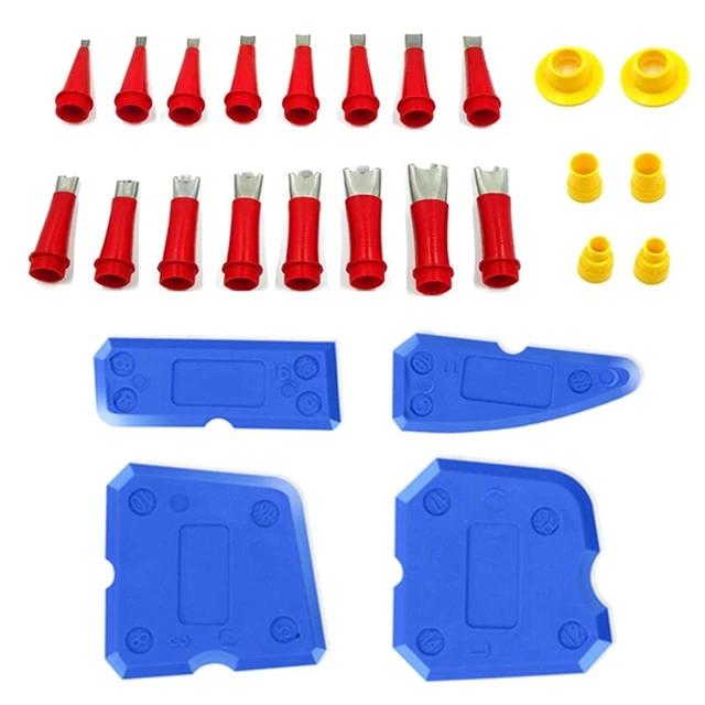 Kit de acabado de calafateo aplicador de boquilla de calafateo de acero inoxidable FiniS7