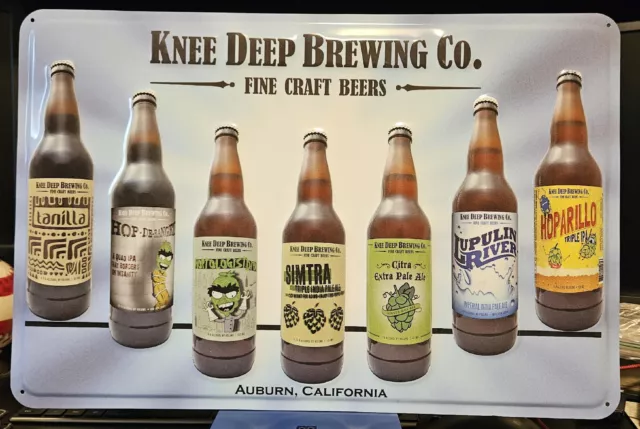Knee Deep Brewing Co. 18 X 12  Metal Beer Sign - Hoptologist, Etc. - NEW