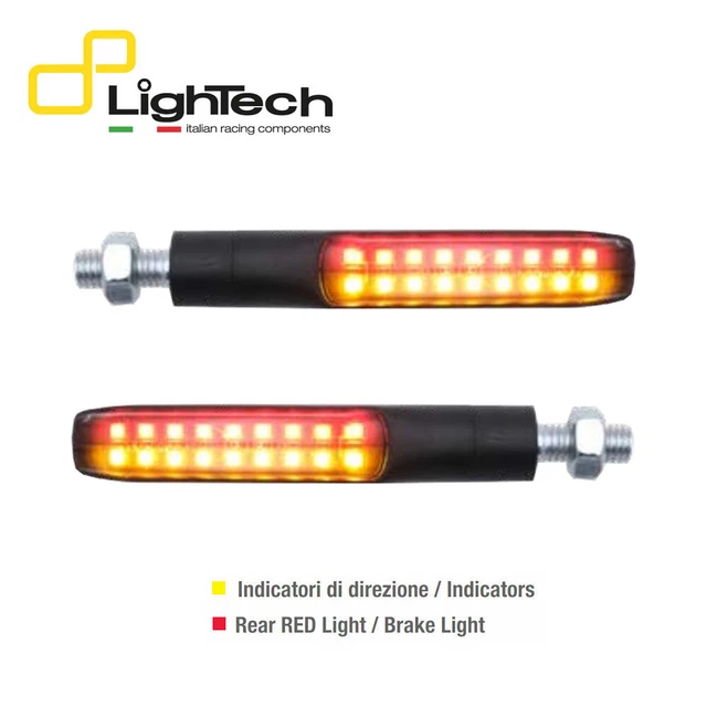 Clignotants LED Moto ECE – 2 Pièces Avec Relais, Homologués E4, étanches IP67, Pour Moto, Scooter, Quad