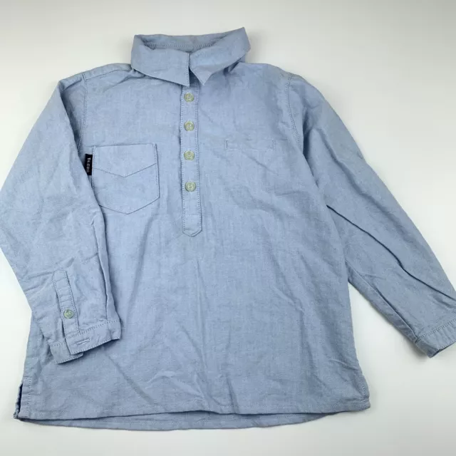 Boys size 4, Fred Bare, blue cotton long sleeve shirt, FUC