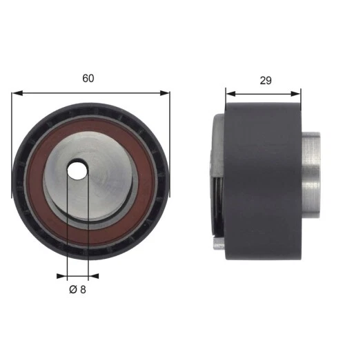 GATES Galet Tendeur De Courroie De Distribution Poulie-tendeur T43034
