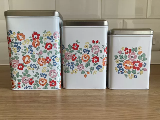 Cath Kidston lattine floreali Clifton rosa x 3 - buone condizioni