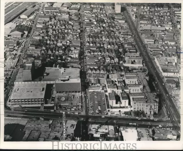 1968 Press Photo Aerial view of new police complex in New Orleans, Louisiana