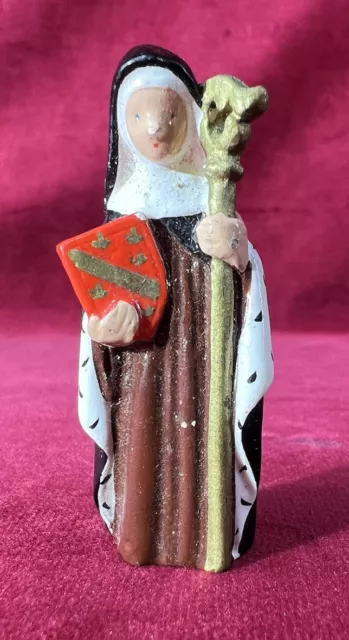 Figurine Santon Cassegrain Ancien Sainte Odile Religieux Alsace Bas Rhin