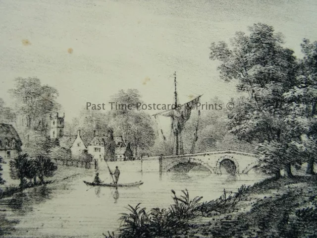 c1823 Antique Print GLOUCESTERSHIRE - MAISEMORE BRIDGE by Samuel Ireland