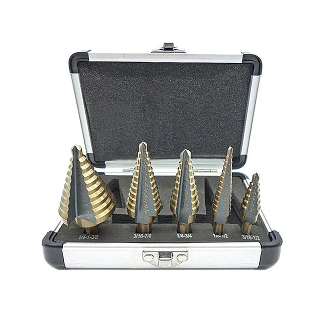 Step Drill Bit Hss Multiple Hole Sizes Conical Perforator Hole Cutter Tools Set