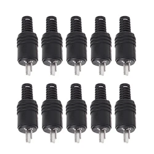 Dabixx 10 pièces 2 Broches DIN Haut-Parleur fiche 2 Broches Prise HiFi câble ...