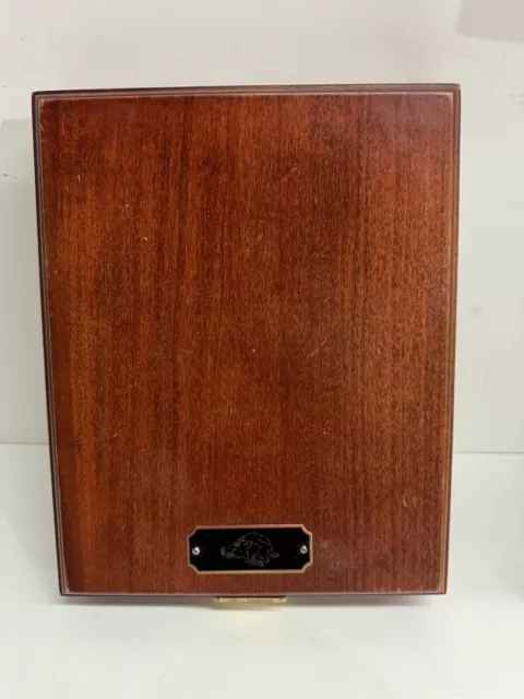 VTG Wooden Diamond Crown Arkansas Razorback Cigar Box Humidor W/ Clasp