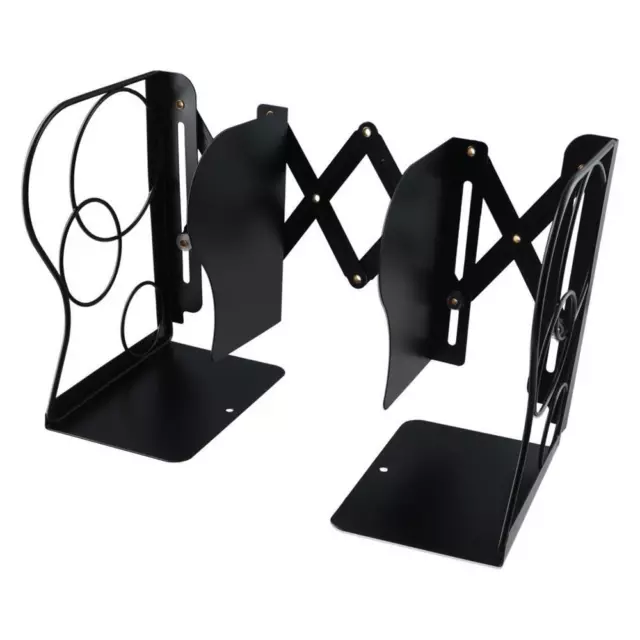 Black Pen Holder Metal Middle School Students Telescopic Bookshelf  Office