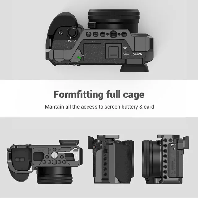 SmallRig Camera Cage with Silicone Handgrip for Sony a6400/a6300/a6100 3