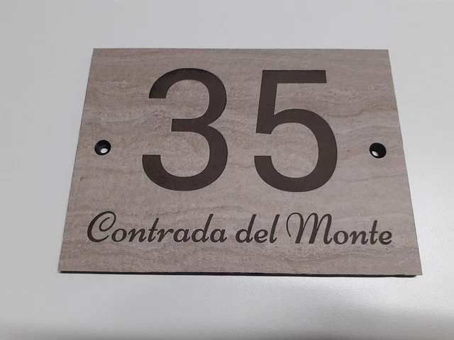 Targa Numero Civico In Ceramica Personalizzabile - 15x15cm O 20x20cm Con Nome