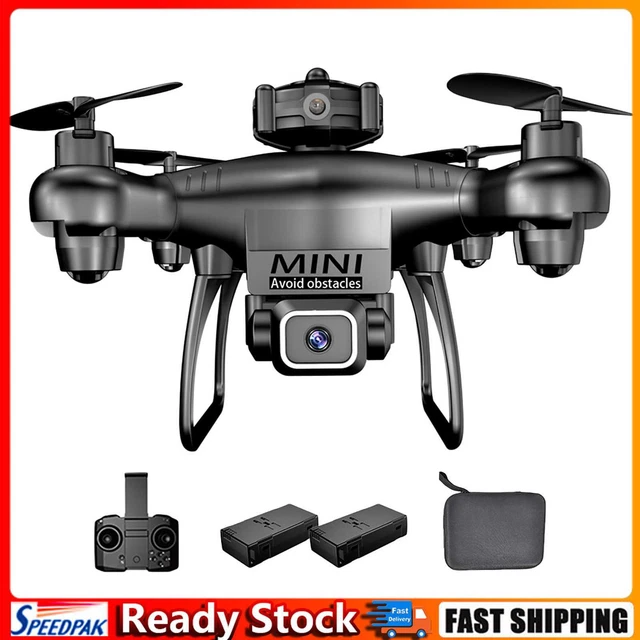 4K Dual Camera Obstacle Avoidance RC Drone Quadcopter w/ 2 Battery (Black)