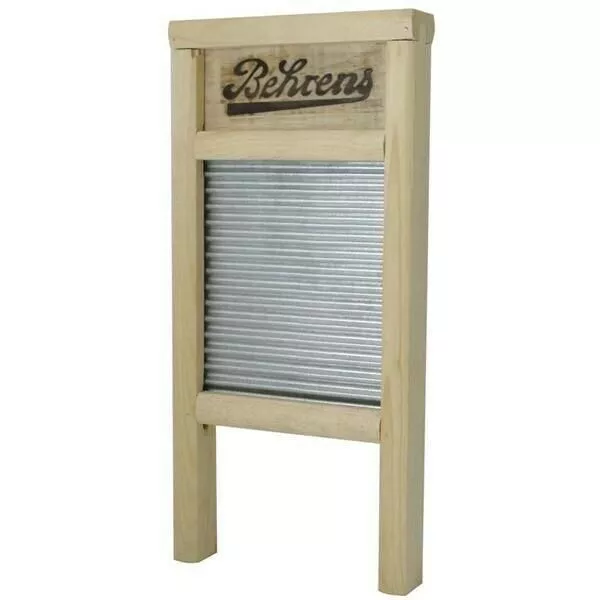 Behrens Large Galvanized Wood and Metal Washboard BWBG12 12.5" x 24.5"