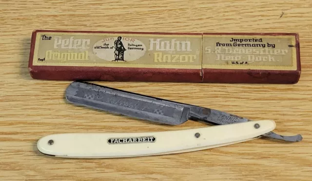 Vintage 1950s Solingen Facharbeit Tennis STRAIGHT RAZOR - Made in Germany