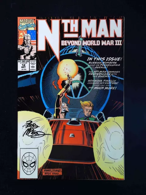 Nth Man The Ultimate Ninja #12  Marvel Comics 1990 Vf/Nm  Signed By Bob Mcleod