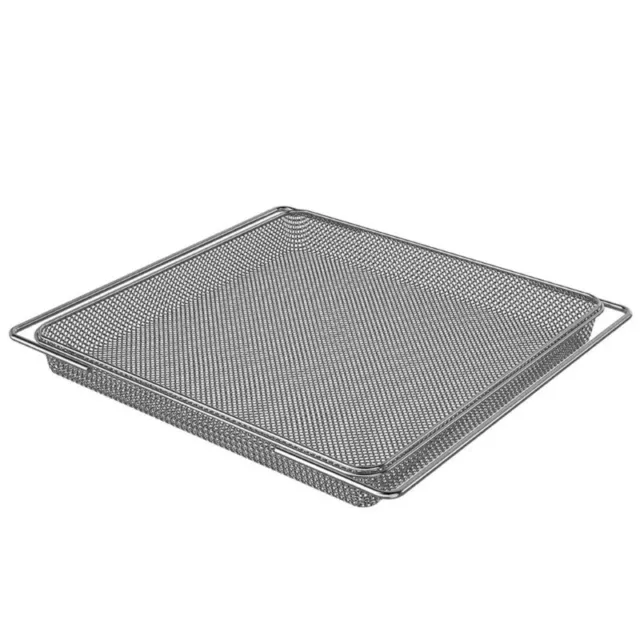 Non Stick Crisper Tray Set Cookie Sheet Tray Air Fry Pan Grill Basket Oven  Rack