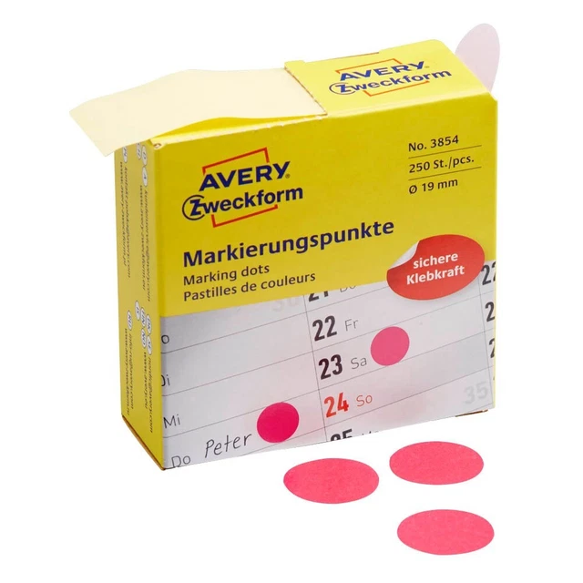 AVERY Zweckform Klebepunkte 3854 magenta Ø 19,0 mm