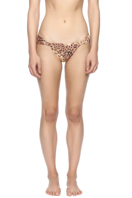 Sofia by Vix Womens Feline Loop Leopard Print Bikini Bottoms - XS