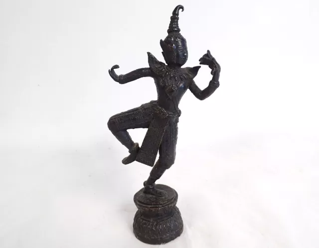 Sculpture Figure Bronze Dancer Apsara Khmer Cambodia Thailand 19th