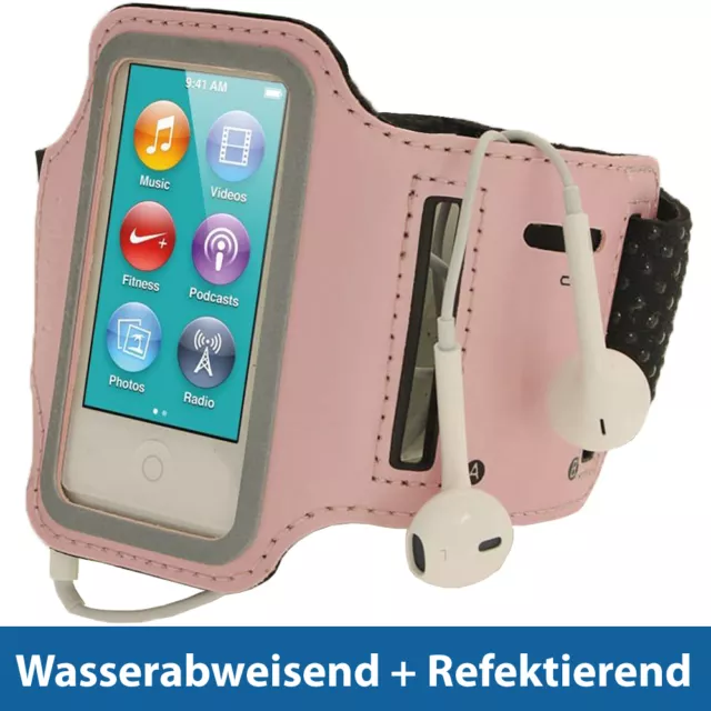 Pink Rosa Anti-Rutsch Sports Armband für Apple iPod Nano 7. Generation 16GB 7G