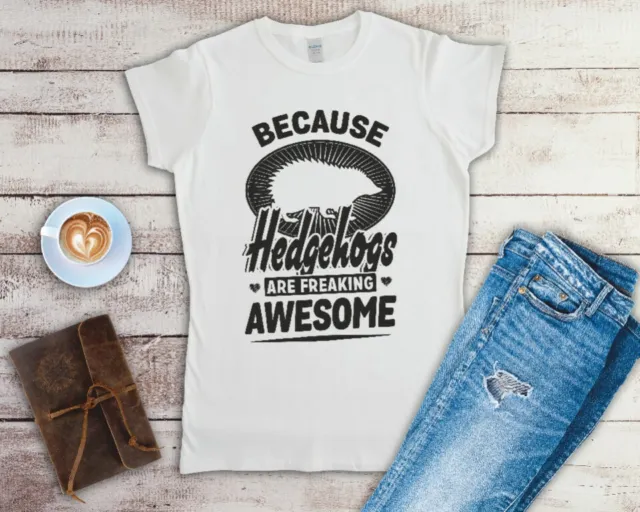T-shirt da donna Because Hedgehogs Are Freaking awesome taglie small-2XL 5
