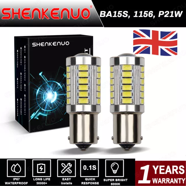 For Land Rover Discovery Led Reverse Light Bulbs Bright Xenon White Bulb 1156 2X