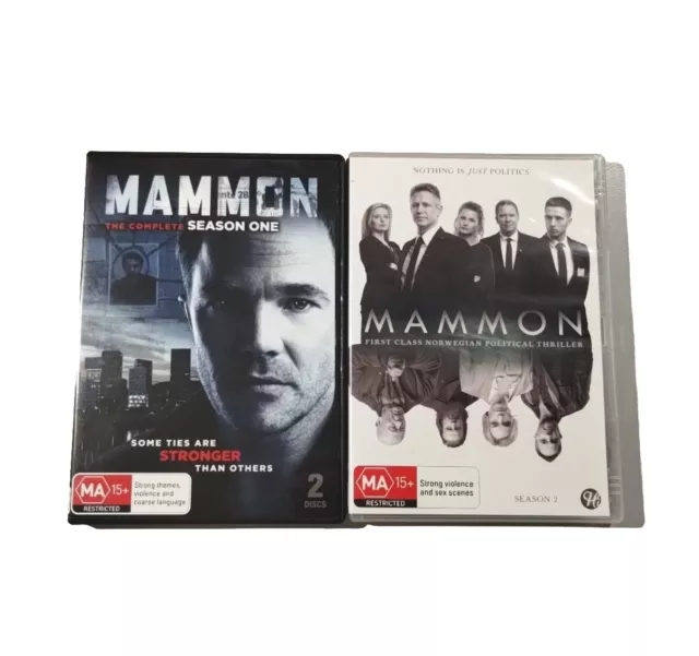 Mammon Norwegian Cult Thriller TV Series 1 + 2 Complete Series DVD R4 VGC