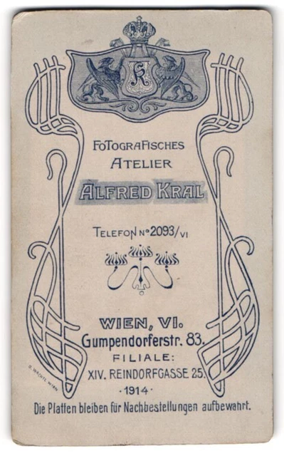 Fotografie Alfred Kral, Wien, Gumpendorferstr. 83, Jugendstilverziehrung mit Wa