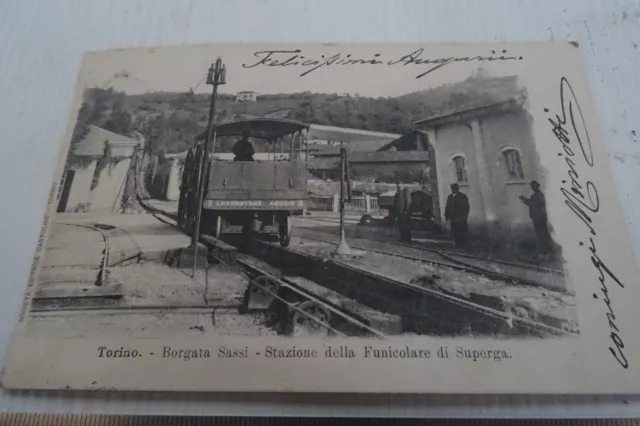 Cartolina Torino  Sassi  Stazione Funicolare Di Superga 2