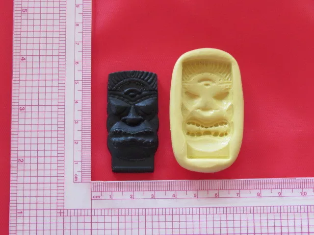 Tiki Hawaii Pedestal Silicone Mold A851 For Craft Chocolate Resin Clay Candy