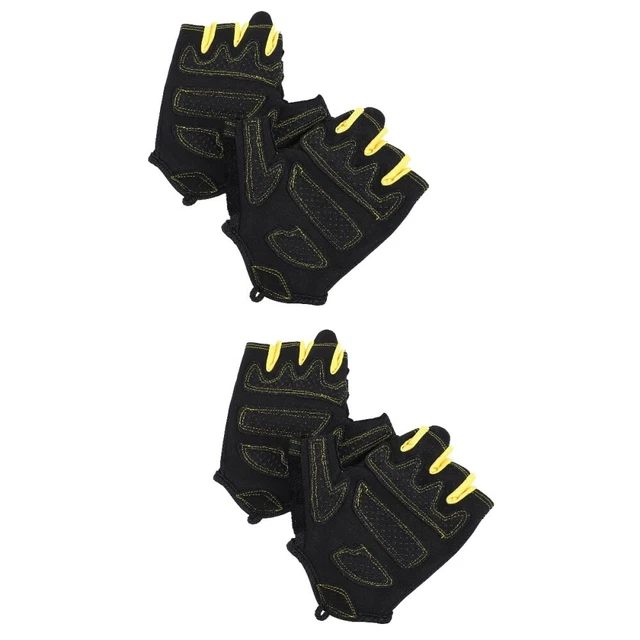 2 Pairs Mitten Cross- Training Cycling Half Finger Gloves Breathable
