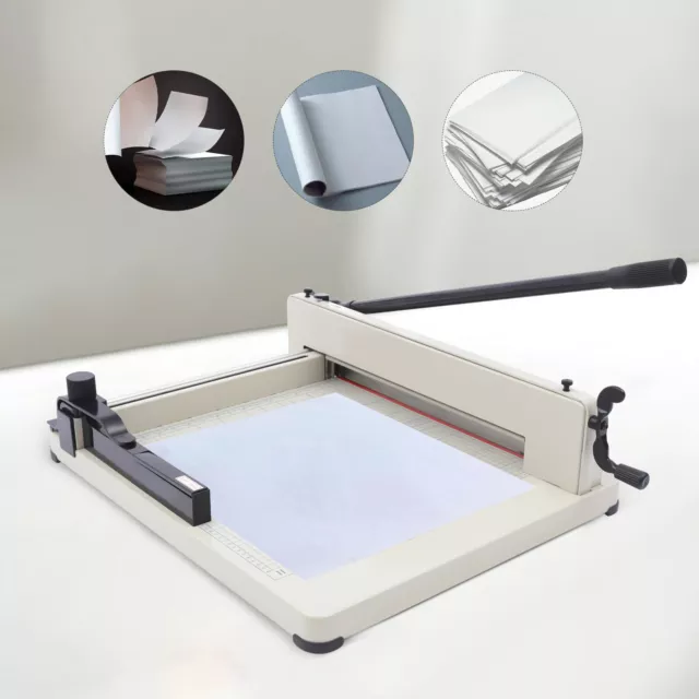 Heavy Duty Paper Cutter 17'' Guillotine Page Trimmer METAL BASE Blade Scrap