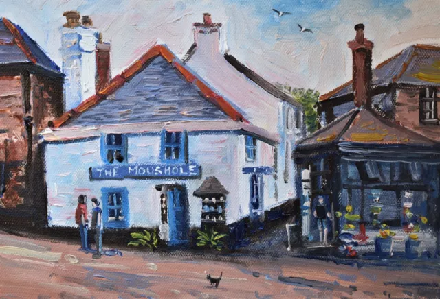 Richard Blowey Original Oil Painting Mousehole Village Cornwall Cornish Art