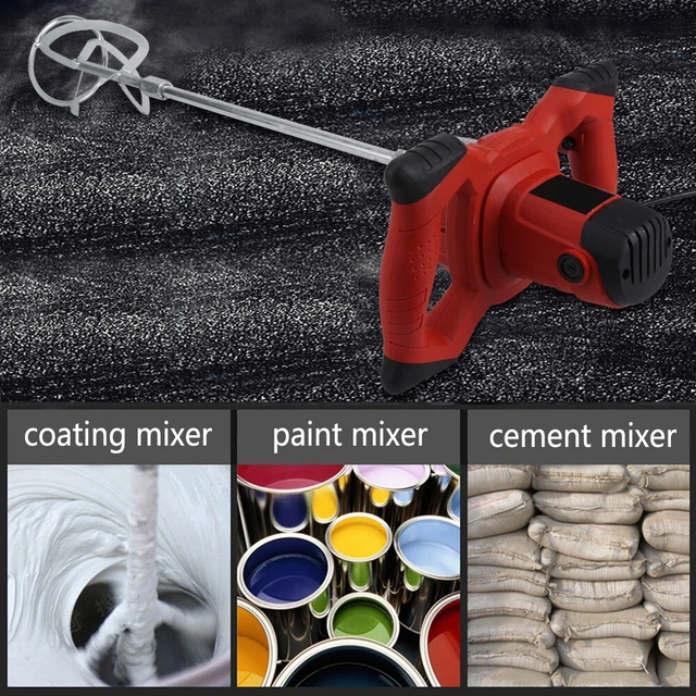 6Speed Mortar Mixer Cement Concrete Render Paint Glue Plaster Drill Shaft 1500W