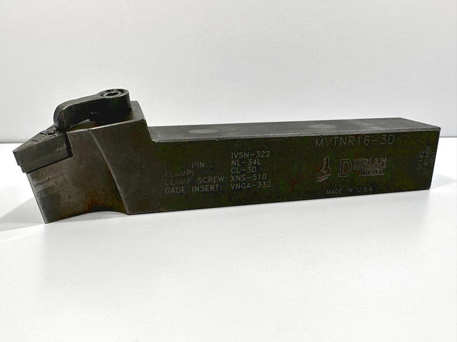 DORIAN MVTNR 16-3D Used Lathe Tool Holder 1" Shank 1pc