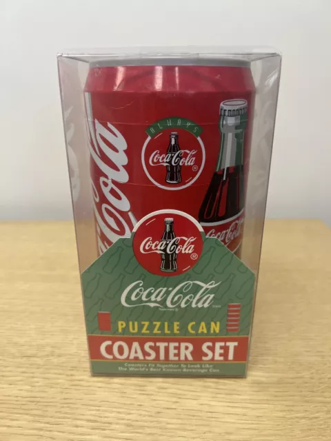 Coca-Cola Puzzle Can Coaster Set NEW