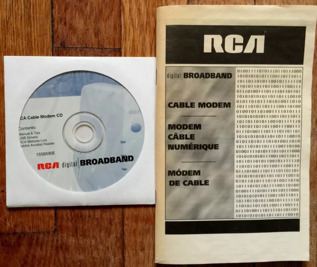 Rca Digital Broadband Cable Modem Manual & Cd