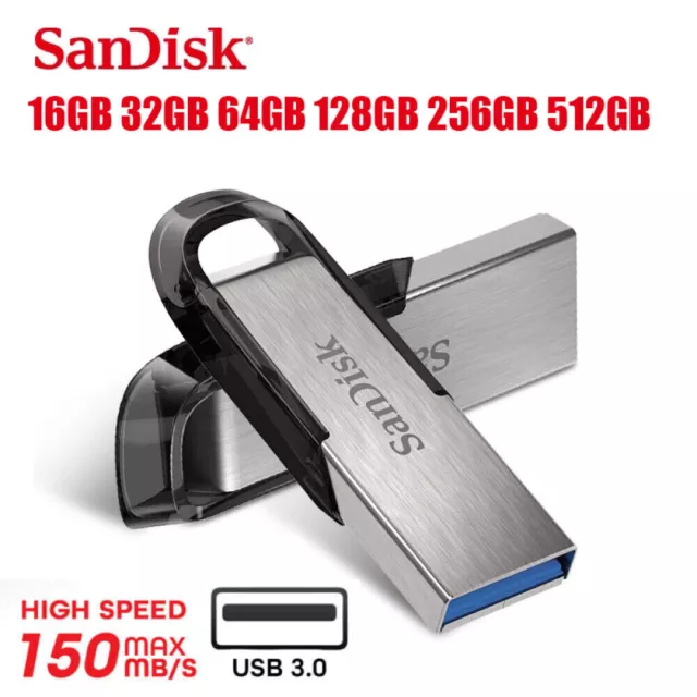 SanDisk Ultra Flair USB Drive 3.0 32GB 64GB 128GB 256GB 512G 16GB Pen Stick CZ73