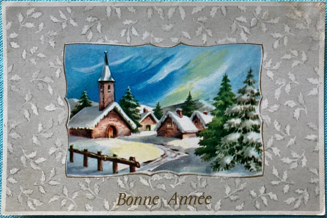 CPA -- VOEUX BONNE ET HEUREUSE ANNEE . HOUX . DOREE . 652.K