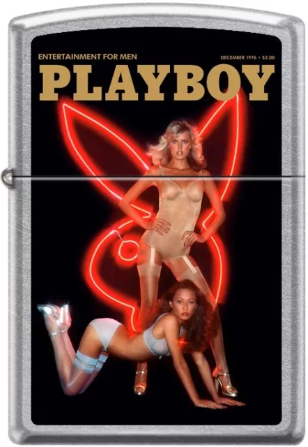 Zippo Playboy December 1976 Cover Street Chrome Windproof Lighter NEW RARE