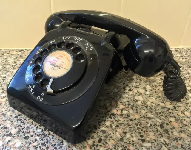 Iconic Vintage 1960s GPO 706L Black Rotary Telephone