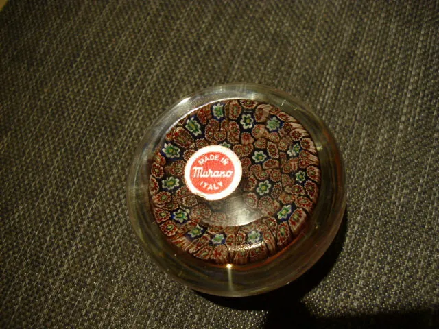 Murano Design Glas Briefbeschwerer Paperweight Millefiori 3