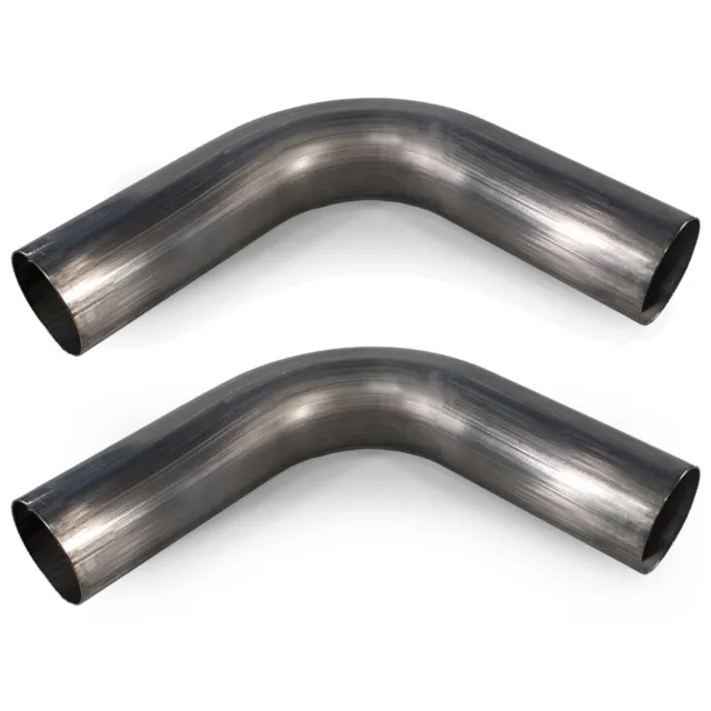 Squirrelly 2.5" 90 Degree 304 Stainless Steel Mandrel Bend Piping Pipe (2 Pack)