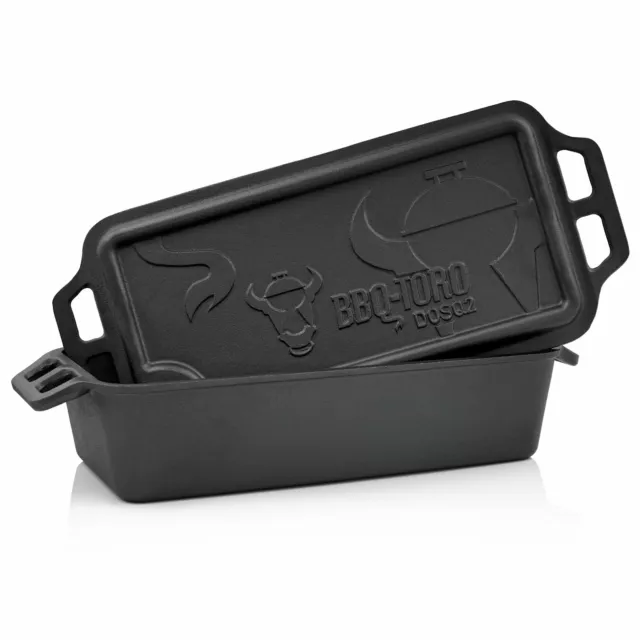 BBQ-Toro Dutch Oven Pan | Gusseisen Bräter 9,4 l rechteckig | Square Gusstopf