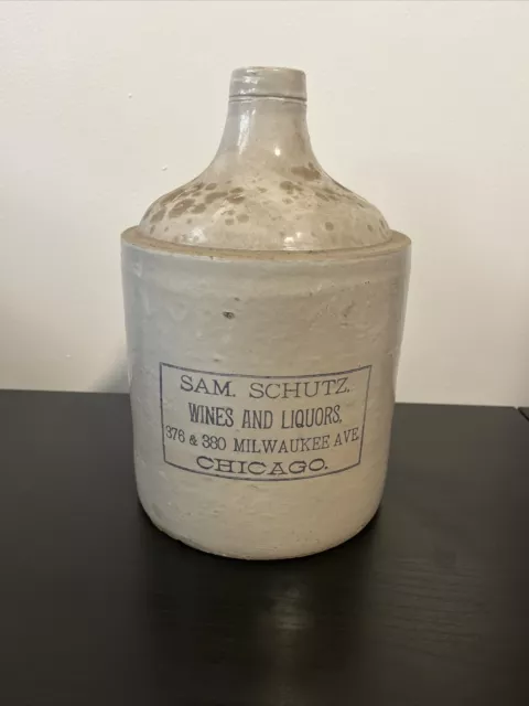 Antique Redwing Sam Schultz Advertising Wines Liquors Beer Jug Chicago Rare