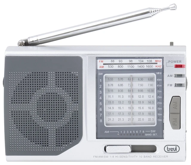 Trevi MB 728 Radio Portatile Multibanda, Indicatore di Sintonia, Presa Cuffia